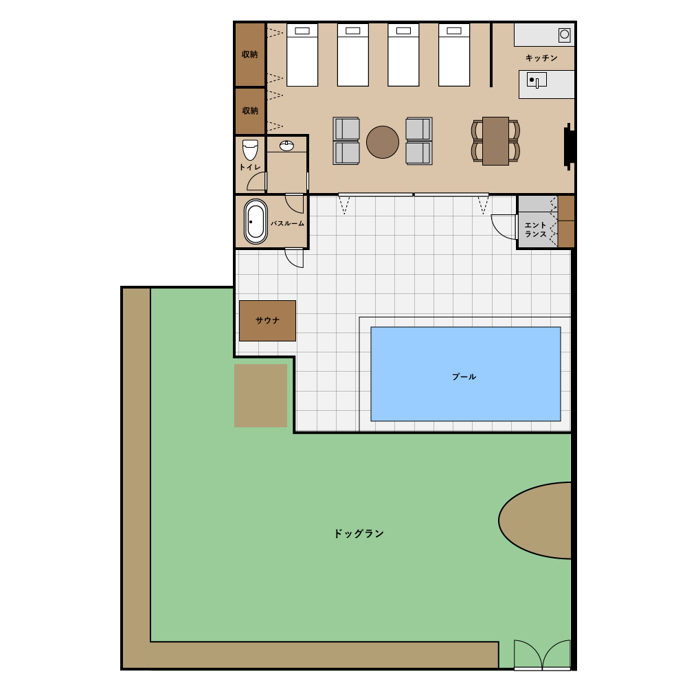 ヴィラB間取り図